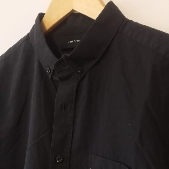 PEAK PERFORMANCE - Dean Pop Black cotton shirt - Sz. M - Picture 3 of 8